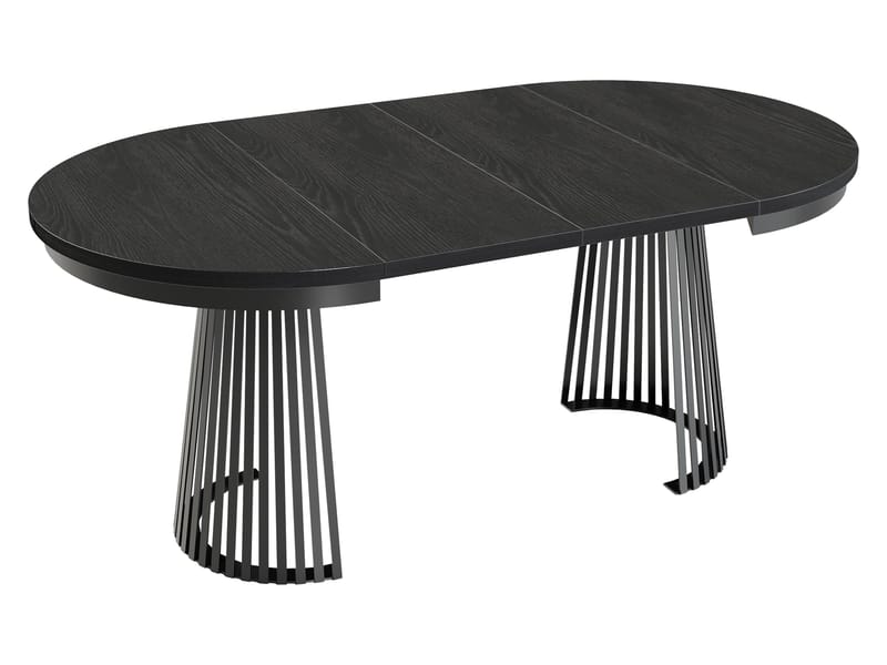 Erylan Matbord rund förlängningsbart 100-180 cm - svart, natur - Möbler - Bord & matgrupp - Matbord & köksbord