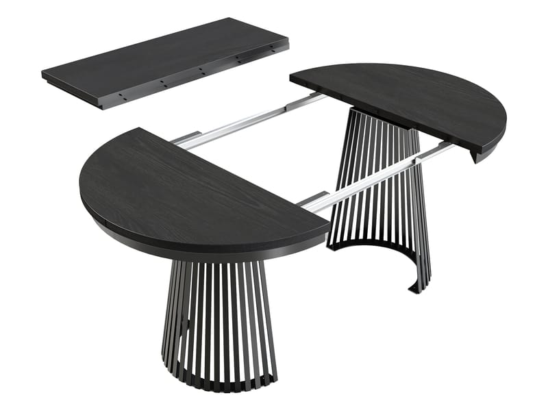 Erylan Matbord rund förlängningsbart 100-180 cm - vit, beige - Möbler - Bord & matgrupp - Matbord & köksbord