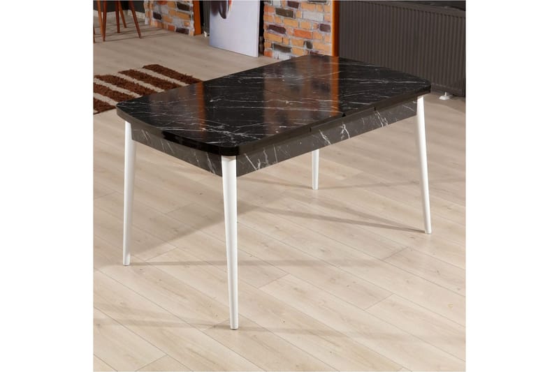 Eryon Matbord 132 cm Rektangulär - Svart/Vit - Möbler - Bord & matgrupp - Matbord & köksbord