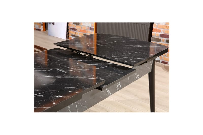 Eryon Matbord 132 cm Rektangulär - Svart/Vit - Möbler - Bord & matgrupp - Matbord & köksbord