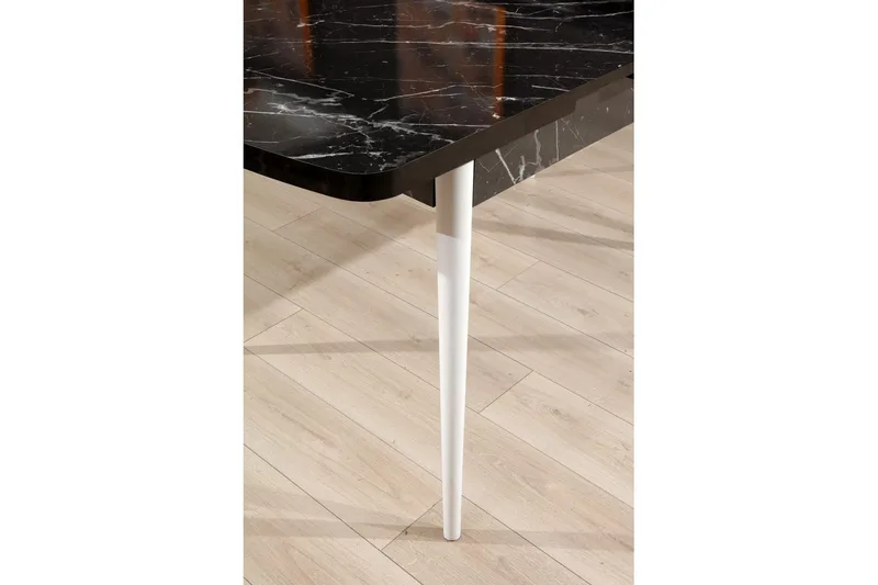 Eryon Matbord 132 cm Rektangulär - Svart/Vit - Möbler - Bord & matgrupp - Matbord & köksbord