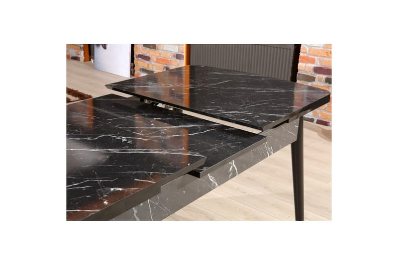 Eryon Matbord 132 cm Rektangulär - Svart/Vit - Möbler - Bord & matgrupp - Matbord & köksbord