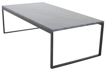 Estelle 120 cm Rektangulärt Soffbord i Sten med Slim Underrede - Grå - Möbler - Bord & matgrupp - Marmorbord