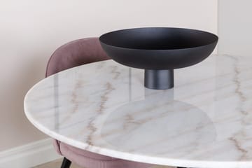 Estelle Matbord 106 cm Runt Marmor med 4 Velvet Matstol Manchester - Möbler - Bord & matgrupp - Matgrupp