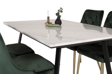 Estelle matbord med 4 Velvet Deluxe Sammetsstol - Möbler - Bord & matgrupp - Matgrupp