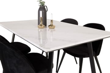 Estelle matbord med 4 Velvet Köksstol Sammet - Möbler - Bord & matgrupp - Matgrupp