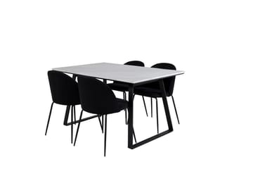 Estelle matbord med 4 Wrinkles Matstol - Möbler - Bord & matgrupp - Matgrupp