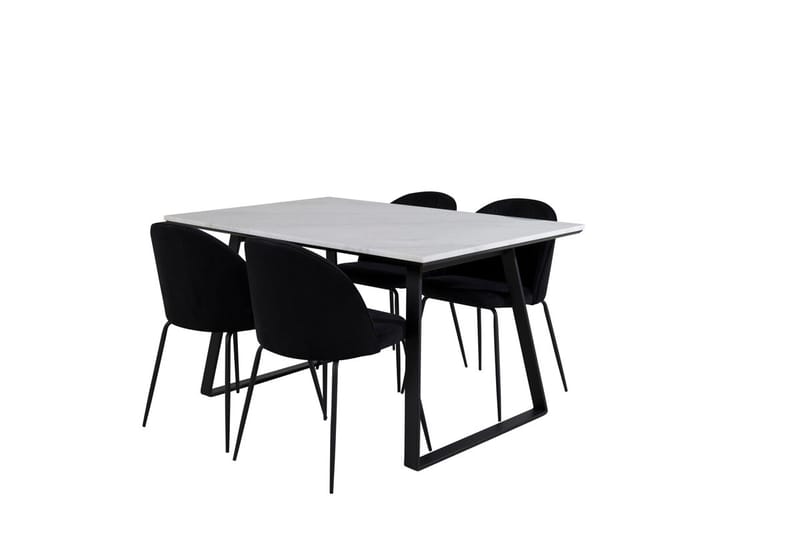 Estelle matbord med 4 Wrinkles Matstol - Möbler - Bord & matgrupp - Matgrupp
