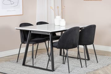 Estelle matbord med 4 Wrinkles Matstol - Möbler - Bord & matgrupp - Matgrupp