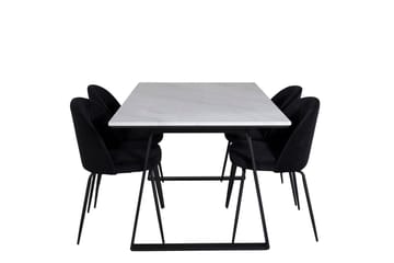 Estelle matbord med 4 Wrinkles Matstol - Möbler - Bord & matgrupp - Matgrupp