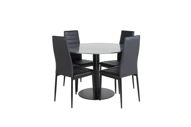 Estelle Matgrupp 106 cm Rund med 4 Slim stolar
