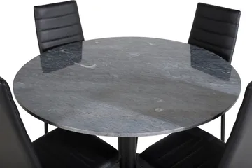 Estelle Matgrupp 106 cm Rund med 4 Slim stolar - Möbler - Bord & matgrupp - Matgrupp