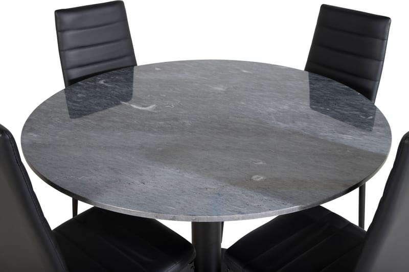 Estelle Matgrupp 106 cm Rund med 4 Slim stolar - Möbler - Bord & matgrupp - Matgrupp