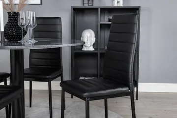 Estelle Matgrupp 106 cm Rund med 4 Slim stolar - Möbler - Bord & matgrupp - Matgrupp