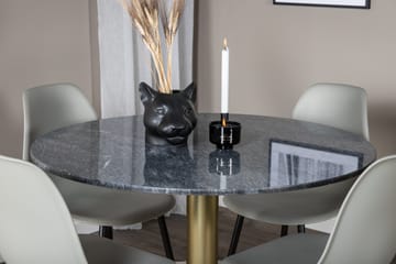 Estelle Matgrupp 106 cm Rund med 4 Polar stolar - Svart/Guld - Möbler - Bord & matgrupp - Matgrupp