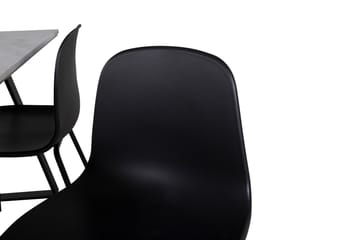 Estelle Matgrupp 140 cm Rektangulär med 4 Arctic Stolar - Svart - Möbler - Bord & matgrupp - Matgrupp