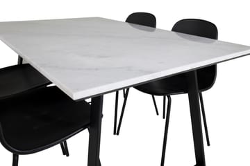 Estelle Matgrupp 140 cm Rektangulär med 4 Arctic Stolar - Svart - Möbler - Bord & matgrupp - Matgrupp