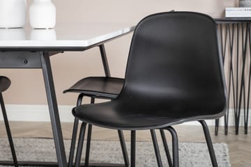 Estelle Matgrupp 140 cm Rektangulär med 4 Arctic Stolar - Svart - Möbler - Bord & matgrupp - Matgrupp