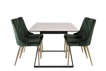 Estelle Matgrupp 140 cm Rektangulär med 4 Velvet Deluxe stolar