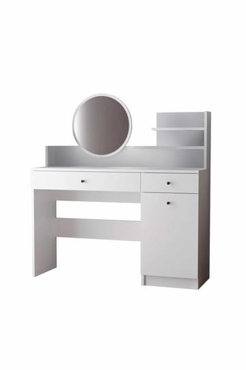 Fabrony Sminkbord med spegel 124 cm - Vit - Möbler - Bord & matgrupp - Sminkbord & toalettbord
