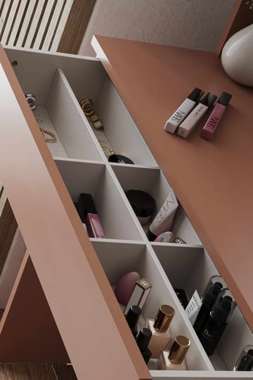 Fabrony Sminkbord med spegel 90 cm - Sepia - Möbler - Bord & matgrupp - Sminkbord & toalettbord