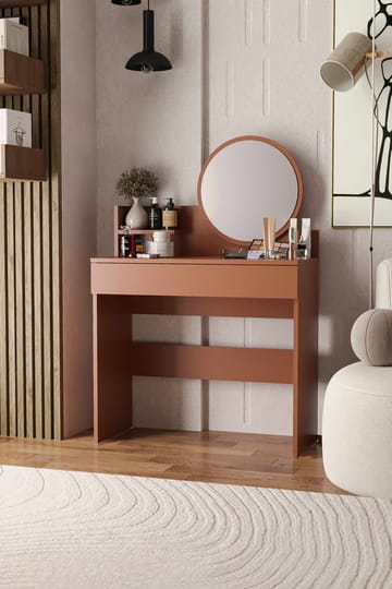 Fabrony Sminkbord med spegel 90 cm - Sepia - Möbler - Bord & matgrupp - Sminkbord & toalettbord