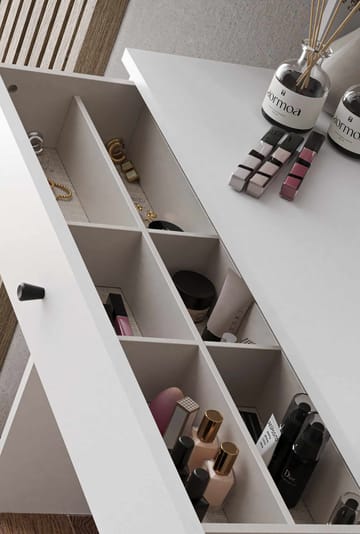 Fabrony Sminkbord med spegel 90 cm - Vit - Möbler - Bord & matgrupp - Sminkbord & toalettbord