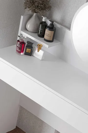 Fabrony Sminkbord med spegel 90 cm - Vit - Möbler - Bord & matgrupp - Sminkbord & toalettbord