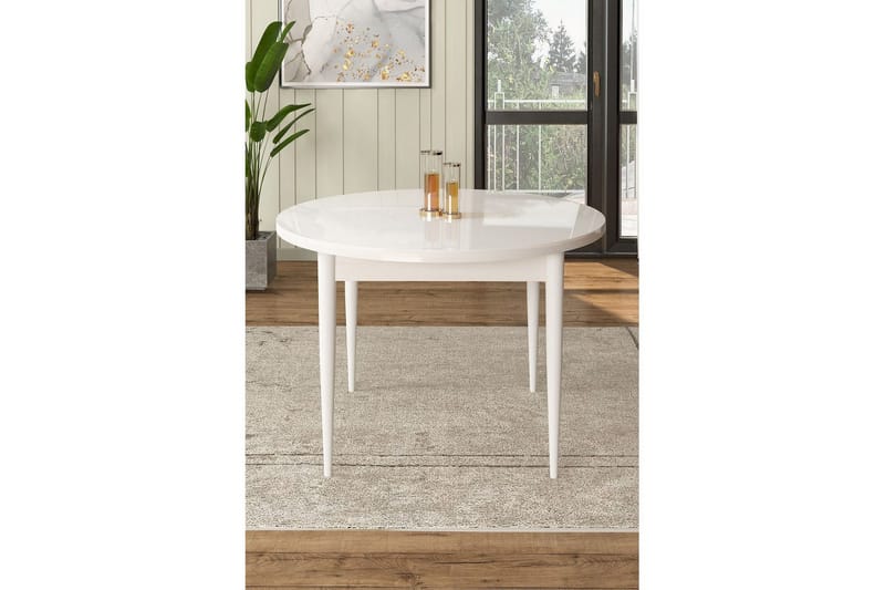 Farefax Matbord 90 cm Rund - Vit - Möbler - Bord & matgrupp - Matbord & köksbord