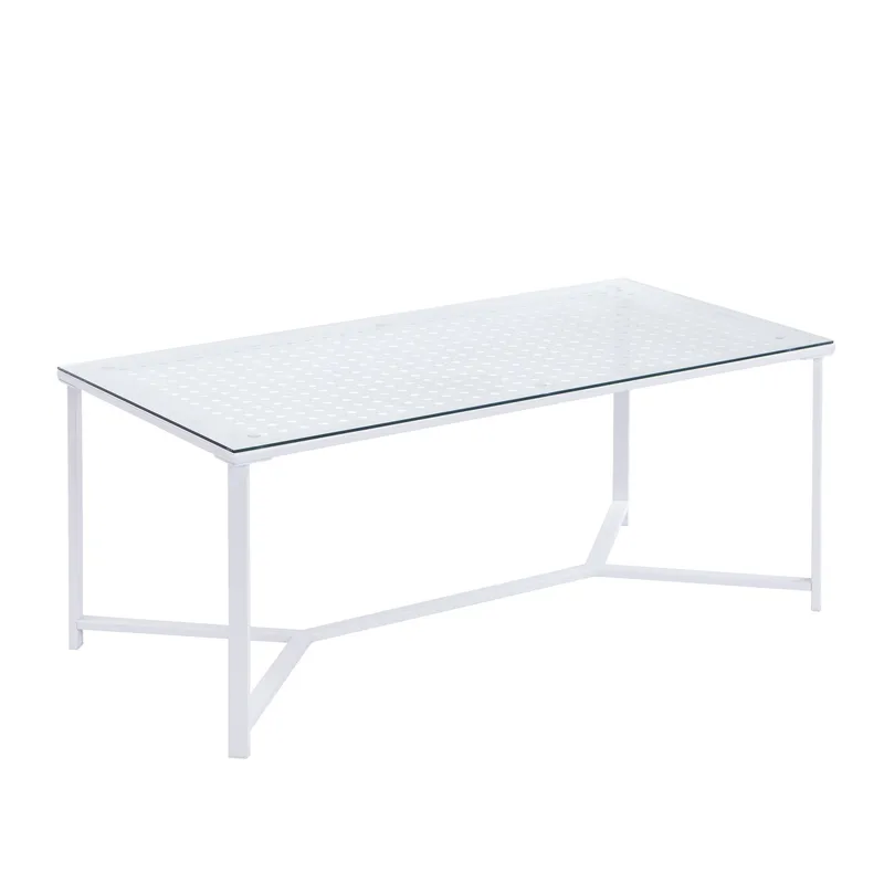 Fenara Soffbord 100 cm - Transparent och matt vit - Möbler - Bord & matgrupp - Soffbord