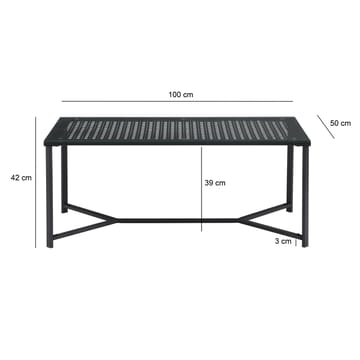 Fenara Soffbord 100 cm - Transparent och mattsvart - Möbler - Bord & matgrupp - Soffbord
