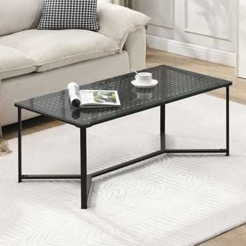 Fenara Soffbord 100 cm - Transparent och mattsvart - Möbler - Bord & matgrupp - Soffbord