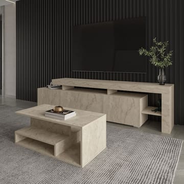 Fenlo Soffbord 90x35x44,8 cm - Travertin - Möbler - Bord & matgrupp - Soffbord