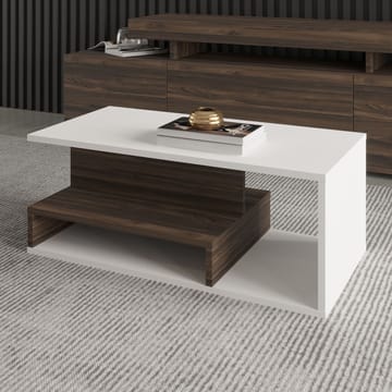 Fenlo Soffbord 90x35x44,8 cm - Vit valnöt - Möbler - Bord & matgrupp - Soffbord