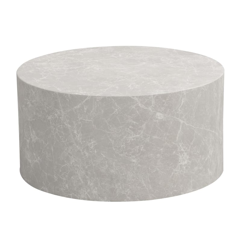 Fenova Rund Cylinder Soffbord 60 cm - Ljusgrå - Möbler - Bord & matgrupp - Marmorbord