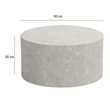Fenova Rund Cylinder Soffbord 60 cm - Ljusgrå - Möbler - Bord & matgrupp - Marmorbord