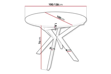 Ferrer Matbord 138 cm - Svart - Möbler - Bord & matgrupp - Matbord & köksbord