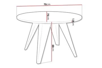 Festus Soffbord 75 cm - Svart/Vit - Möbler - Bord & matgrupp - Soffbord