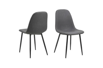 Finola Matgrupp 120 cm + 4 st Salaman Matstolar - Grå/Brun/Svart - Möbler - Bord & matgrupp - Matgrupp