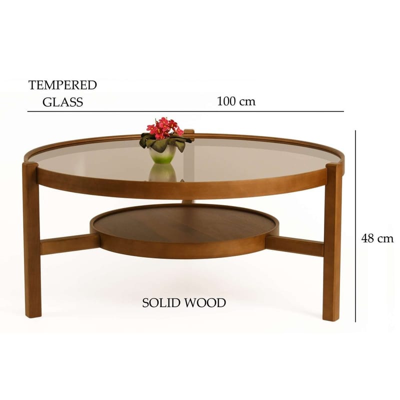 Florai Soffbord 100 cm - Mörkbrun - Möbler - Bord & matgrupp - Soffbord