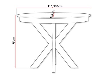 Fonti Matbord 110 cm Rund - Brun|svart - Möbler - Bord & matgrupp - Matbord & köksbord