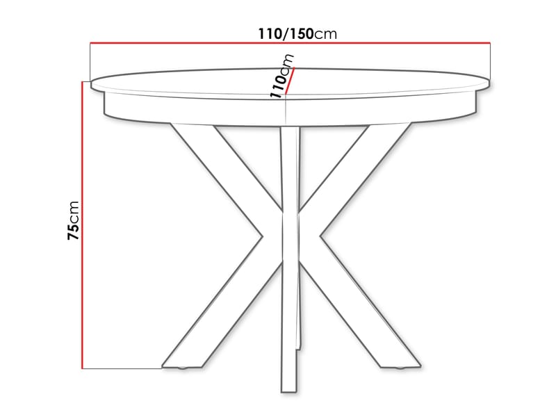 Fonti Matbord 110 cm Rund - Brun|svart - Möbler - Bord & matgrupp - Matbord & köksbord