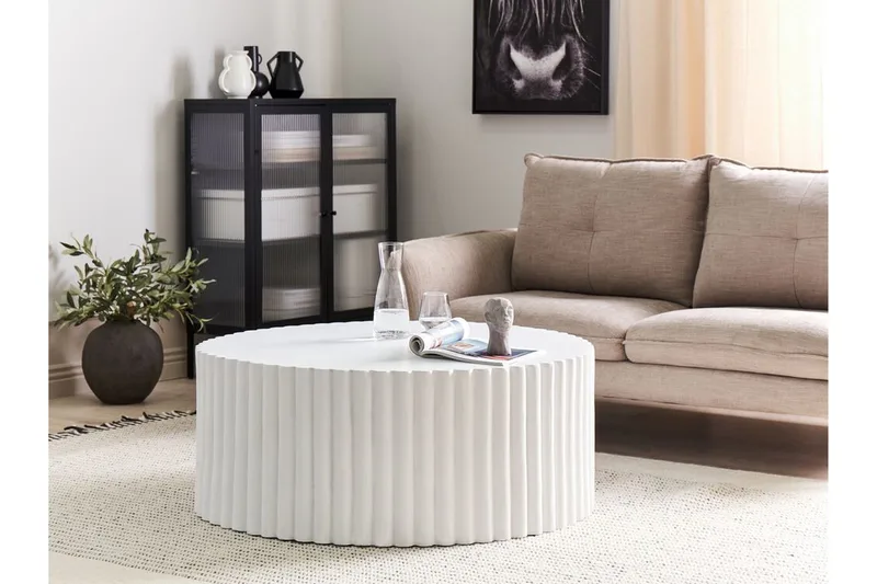 Fox Creek Soffbord 117 cm Rund - Vit - Möbler - Bord & matgrupp - Soffbord