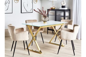 Foxter Matbord 70x120 cm - Vit/Guld - Möbler - Bord & matgrupp - Matbord & köksbord