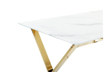 Foxter Matbord 70x120 cm - Vit/Guld - Möbler - Bord & matgrupp - Matbord & köksbord