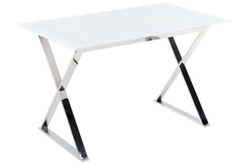Foxter Matbord 70x120 cm - Vit/Silver - Möbler - Bord & matgrupp - Matbord & köksbord