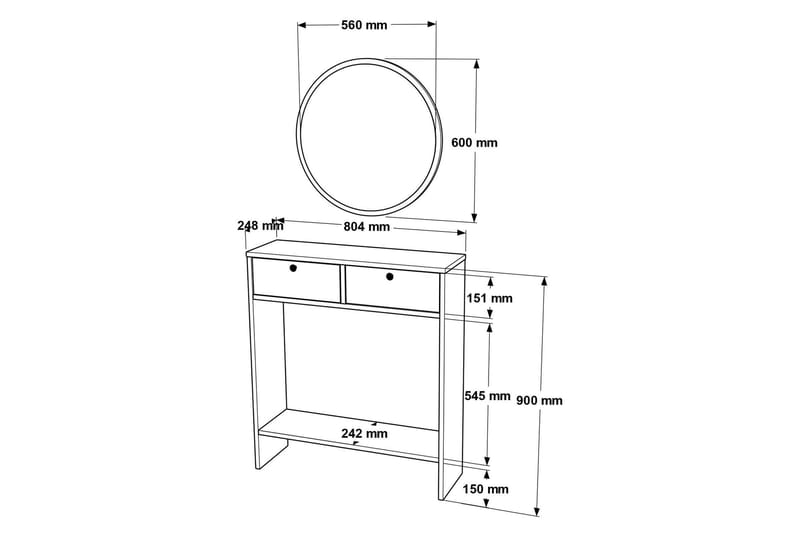 Franga Sminkbord - Möbler - Bord & matgrupp - Sminkbord & toalettbord