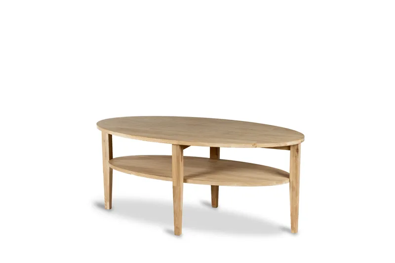 Freemont Ovalt Soffbord 120x60 cm i massivt trä - Natur - Möbler - Bord & matgrupp - Soffbord - Soffbord med förvaring