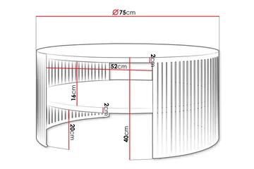 Friend Soffbord 75 cm - Svart/Beige - Möbler - Bord & matgrupp - Soffbord