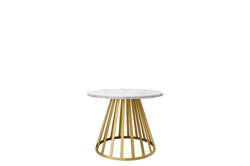 Frosty Soffbord 58 cm, Guld/Vit